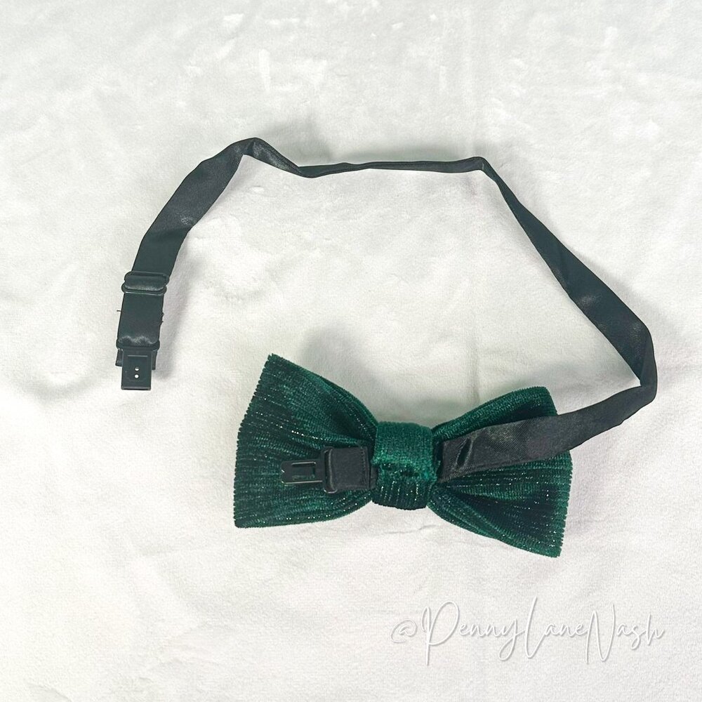 Men's Adjustable with Snap Bow Tie Green - Picture 7 of 7